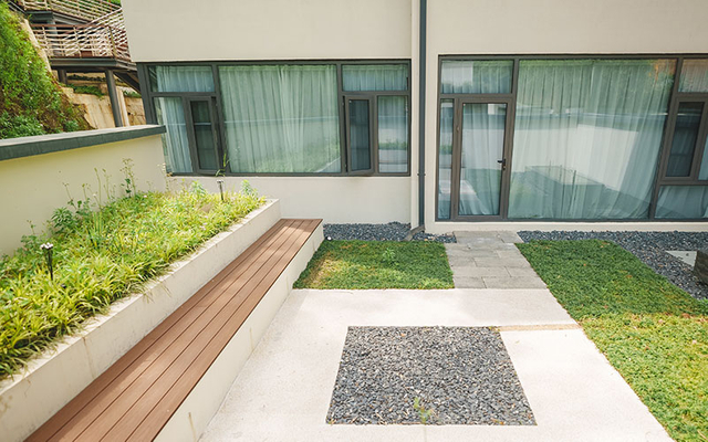 Aplicación de wpc para patio trasero